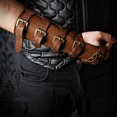 Leather Gauntlet Wristband Wrist Armor Leather Bracers Medieval